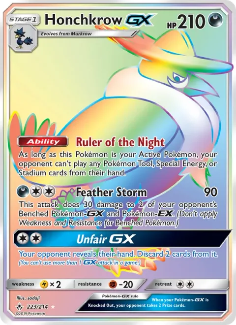 Honchkrow GX, carte 223 de Unbroken Bonds