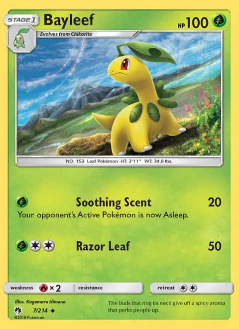 Bayleef, card 7 from Lost Thunder