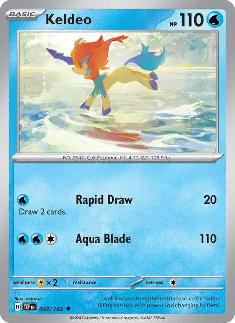 Keldeo, carte 044 de Temporal Forces