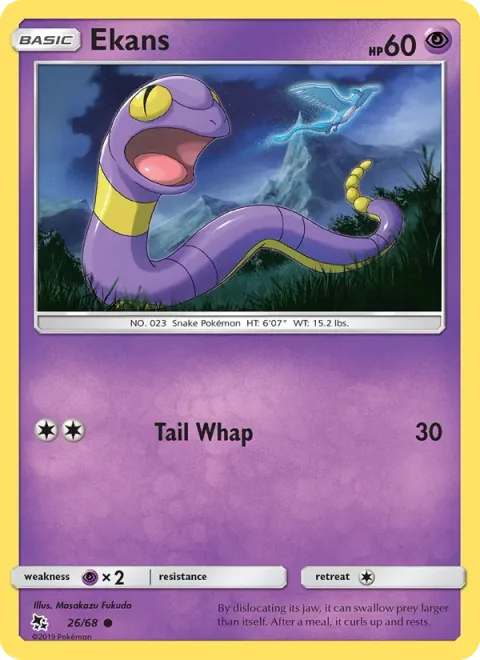 Ekans, card 26 from Hidden Fates
