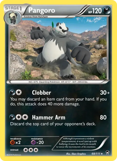 Pangoro, carte 68 de Furious Fists
