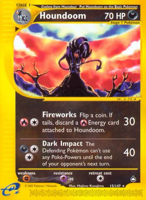 Houndoom, carte 15 de Aquapolis
