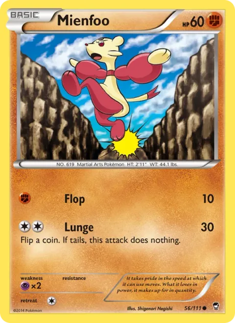 Mienfoo, card 56 from Furious Fists