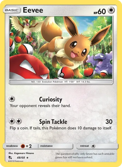 Eevee, card 48 from Hidden Fates