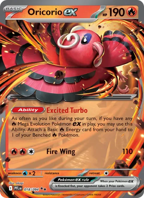 Oricorio ex, carte 018 de Phantasmal Flames