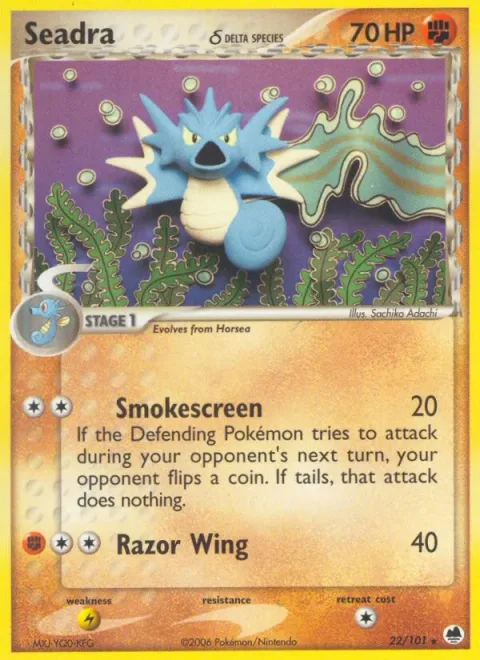 Seadra δ, card 22 from Dragon Frontiers