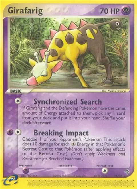 Girafarig, card 16 from Dragon