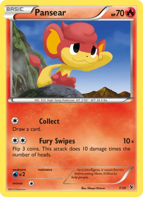 Pansear, card 7 from Kalos Starter Set