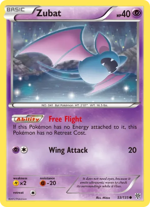 Zubat, card 53 from Plasma Storm