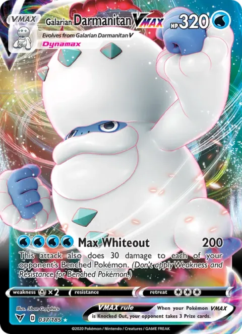 Galarian Darmanitan VMAX, card 37 from Vivid Voltage