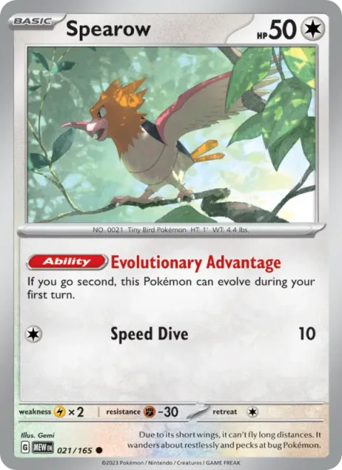 Spearow, card 021 from 151