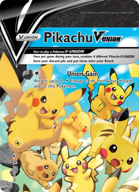 Pikachu V-UNION, card SWSH139 from SWSH Black Star Promos