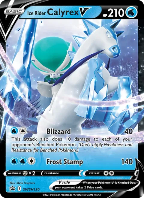 Ice Rider Calyrex V, carte SWSH130 de SWSH Black Star Promos