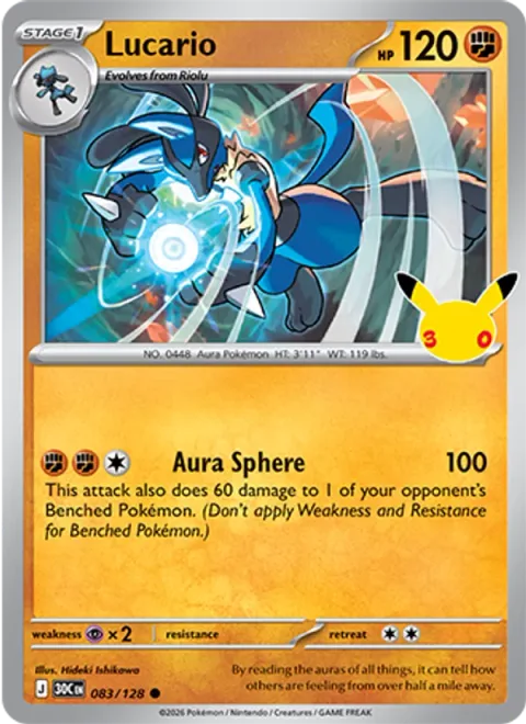 Lucario, carte 083 de 30th Celebration