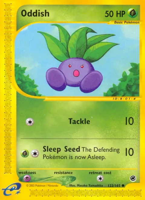 Oddish, card 122 from Expedition Base Set