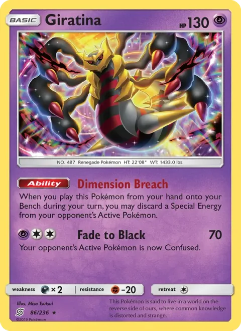 Giratina, card 86 from Unified Minds