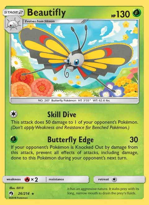 Beautifly, card 26 from Lost Thunder
