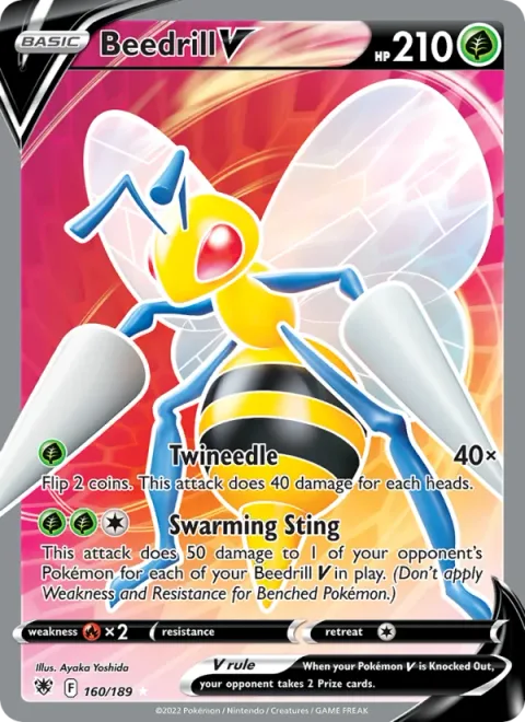 Beedrill V, card 160 from Astral Radiance