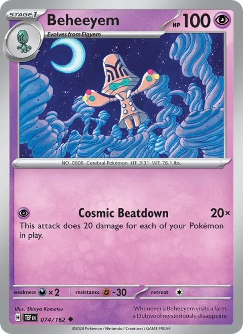 Beheeyem, card 074 from Temporal Forces