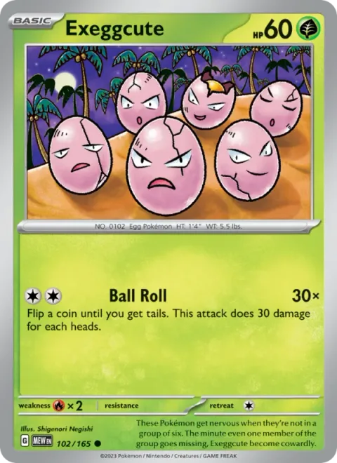 Exeggcute, carte 102 de 151