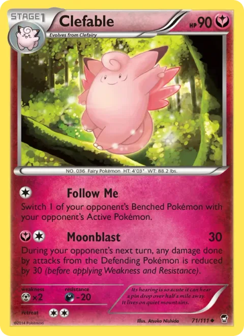 Clefable, card 71 from Furious Fists