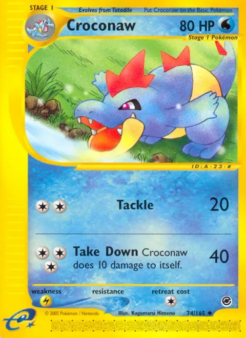 Croconaw, card 74 from Expedition Base Set