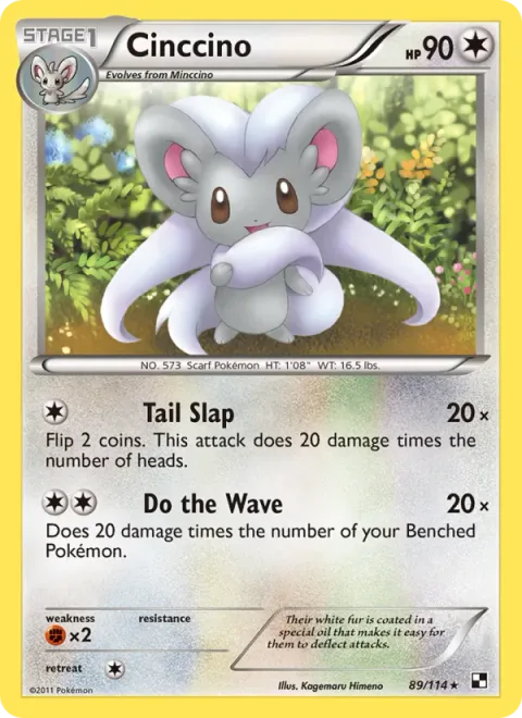 Cinccino, carte 89 de Black & White