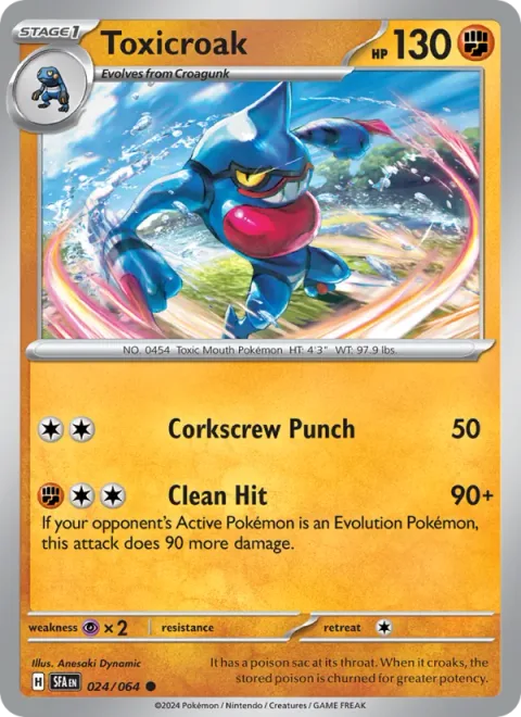Toxicroak, carte 024 de Shrouded Fable