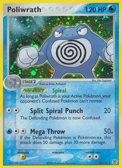 Poliwrath, card 11 from FireRed & LeafGreen