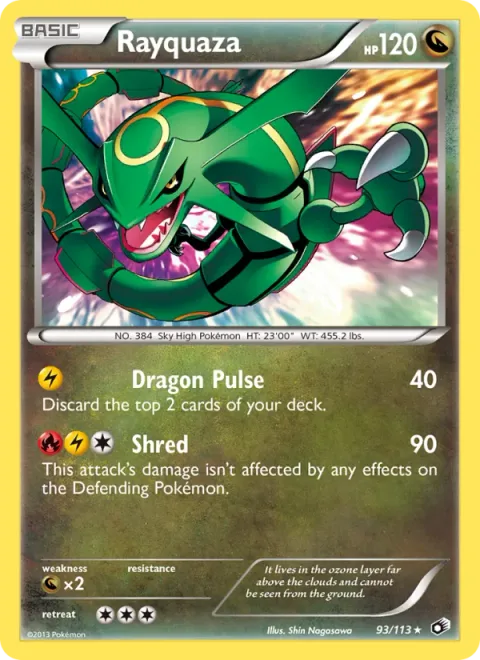 Rayquaza, carte 93 de Legendary Treasures