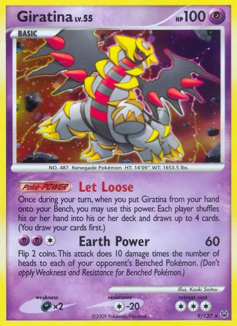 Giratina, card 9 from Platinum
