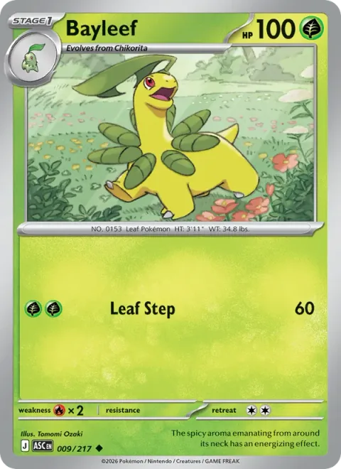 Bayleef, card 009 from Ascended Heroes