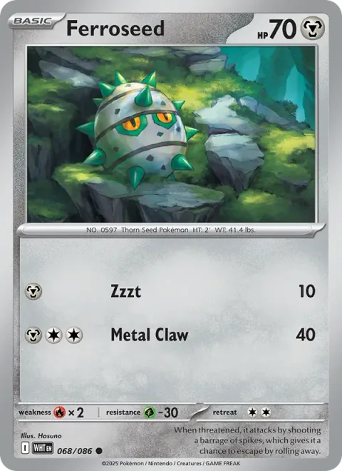 Ferroseed, carte 068 de White Flare