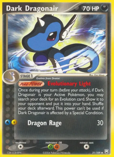 Dark Dragonair, card 31 from Team Rocket Returns