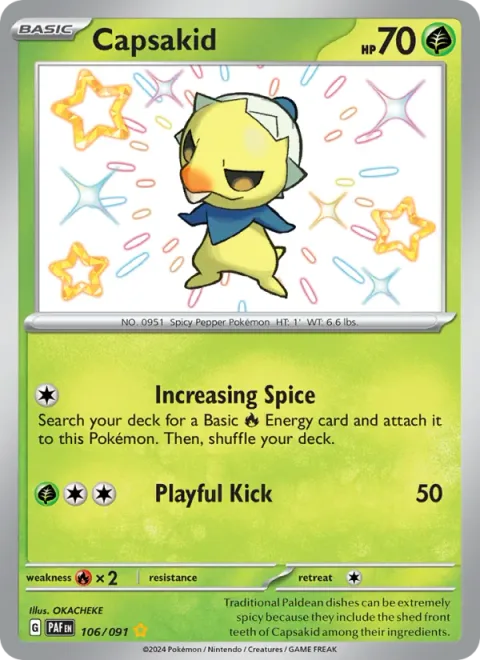 Capsakid, carte 106 de Paldean Fates