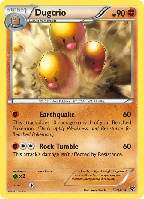 Dugtrio, carte 59 de XY