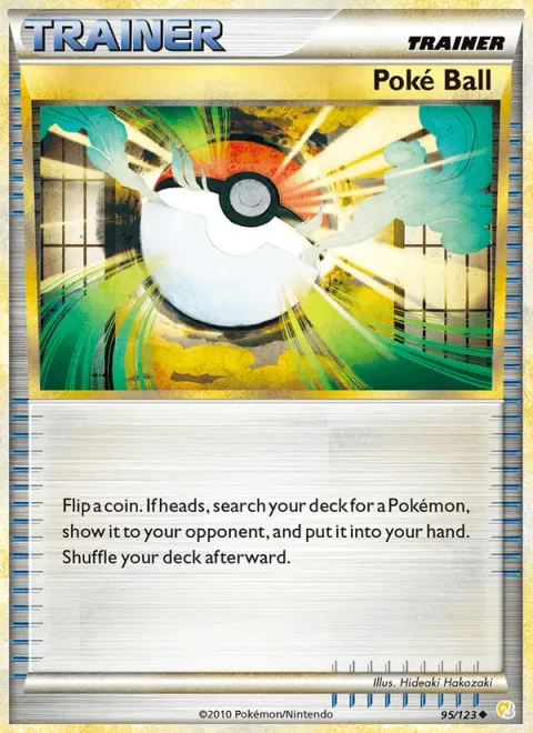 Poké Ball, card 95 from HeartGold SoulSilver