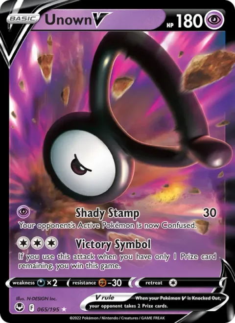 Unown V, carte 065 de Silver Tempest