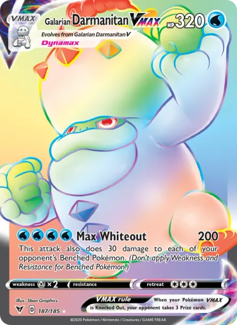 Galarian Darmanitan VMAX, carte 187 de Vivid Voltage