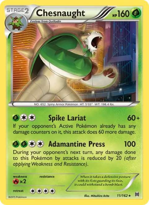 Chesnaught, card 11 from BREAKthrough