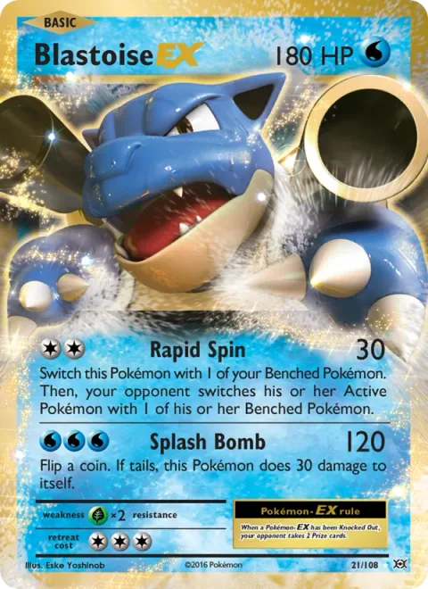 Blastoise EX, carte 21 de Evolutions