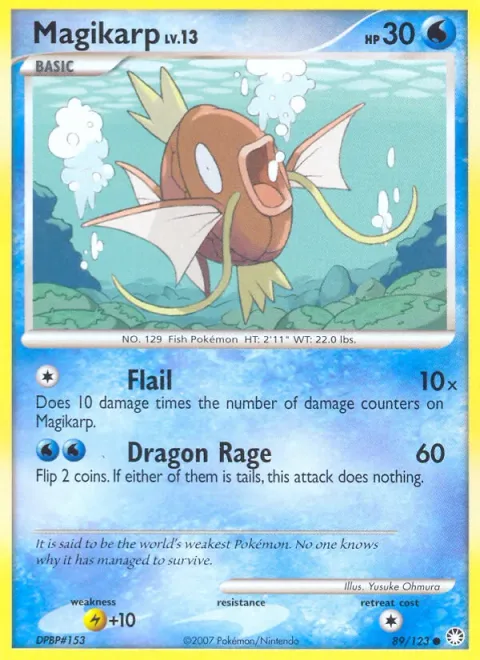 Magikarp, card 89 from Mysterious Treasures