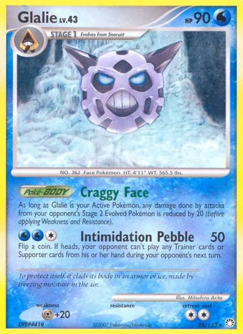 Glalie, carte 25 de Mysterious Treasures