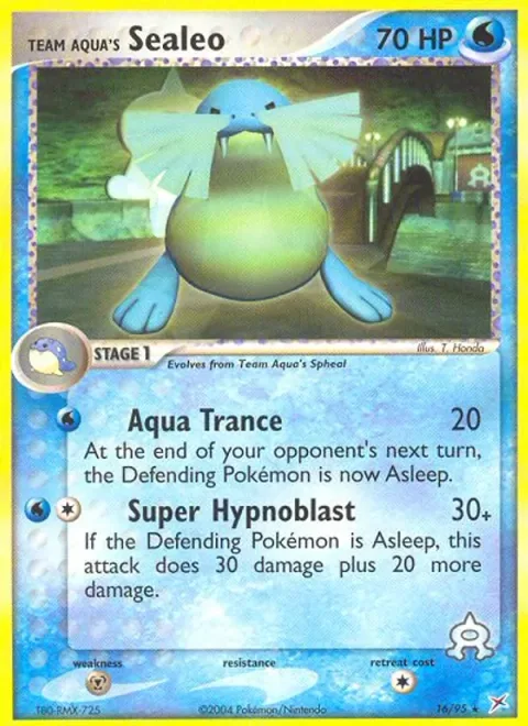 Team Aqua's Sealeo, card 16 from Team Magma vs Team Aqua
