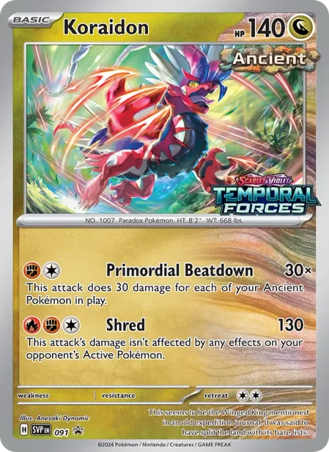 Koraidon, carte 091 de SVP Black Star Promos