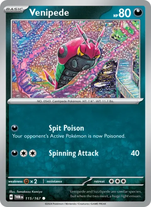 Venipede, card 115 from Twilight Masquerade