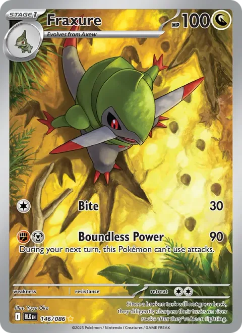 Fraxure, card 146 from Black Bolt