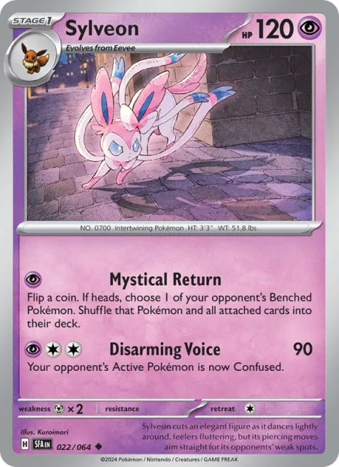 Sylveon, card 022 from Shrouded Fable