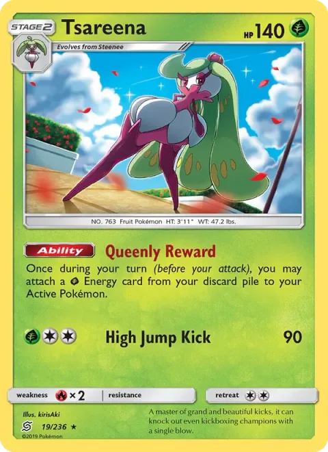 Tsareena, card 19 from Unified Minds