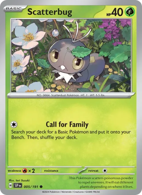 Scatterbug, card 005 from Surging Sparks